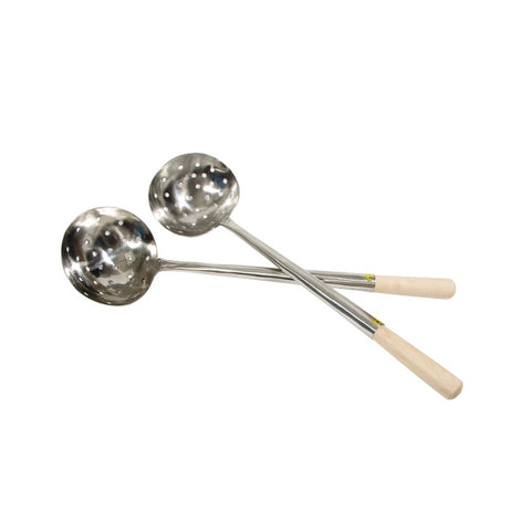 Town Food Equipment 32905 Perforated Chinese Wok Ladle - Large #1