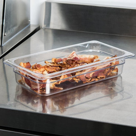 Cambro 32CW135 Camwear 1/3 Size Clear Polycarbonate Food Pan, 2-1/2" Deep