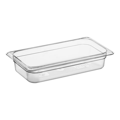 Cambro 32CW135 Camwear 1/3 Size Clear Polycarbonate Food Pan, 2-1/2" Deep