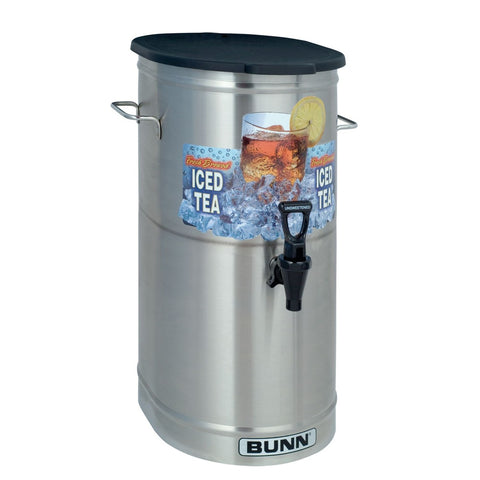 Bunn TDO-4 34100.0000 4-Gallon Stainless Steel Iced Tea Dispenser with Solid Lid