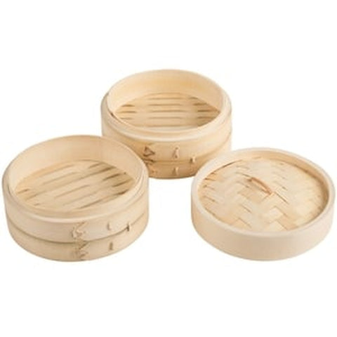Town Food Service 34206 6" Bamboo Steamer Set