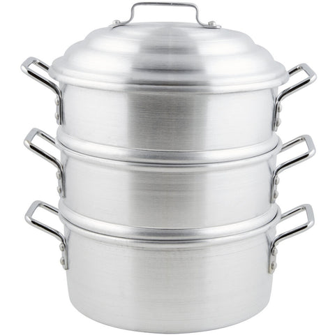 Town Equipment 34412S 12" Aluminum Chinese Steamer Set, 2.5 Gallon
