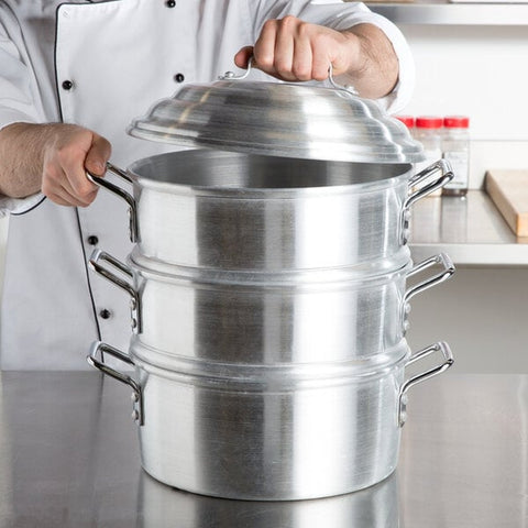 Town Equipment 34412S 12" Aluminum Chinese Steamer Set, 2.5 Gallon