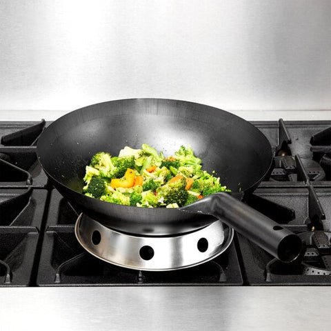 Town 34700 14" Mandarin Wok - 18-Gauge Carbon Steel with Welded Handle