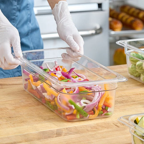 Cambro 34CW135 Camwear 1/3 Size Clear Polycarbonate Food Pan, 4" Deep