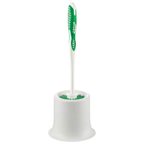 Libman Commercial 34 Toilet Bowl Brush with Caddy, 14-Inch Green