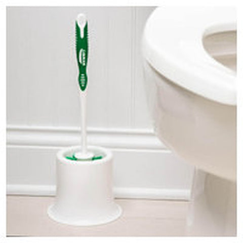 Libman Commercial 34 Toilet Bowl Brush with Caddy, 14-Inch Green