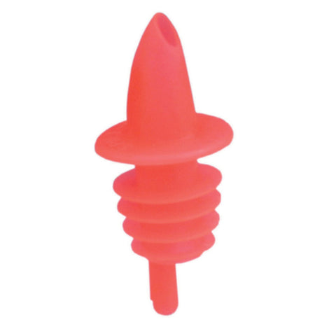 Spill-Stop 350-03 Fluorescent Red Soft Plastic Free-Flow Liquor Pourer