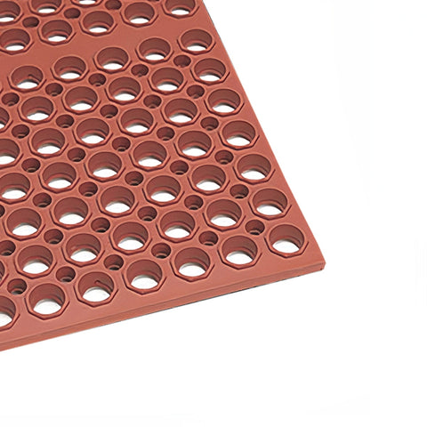 Cactus Mat 3525-R1 VIP Tuffdek Anti-Fatigue Rubber Floor Mat, 3' x 5', Red