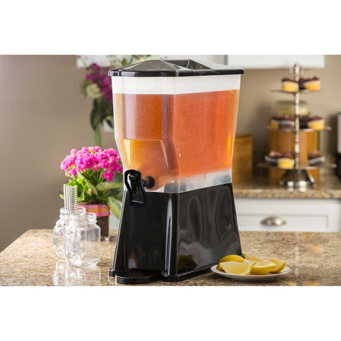Tablecraft Products 353DP 3 Gallon Slimline Beverage Dispenser, Black