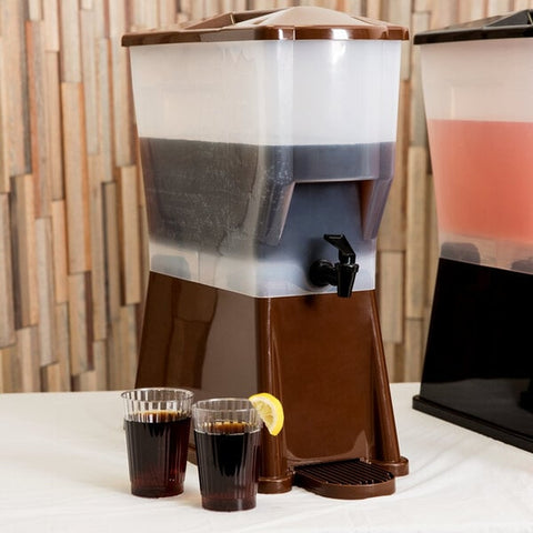 TableCraft 354DP Slimline 3-Gallon Brown Beverage Dispenser