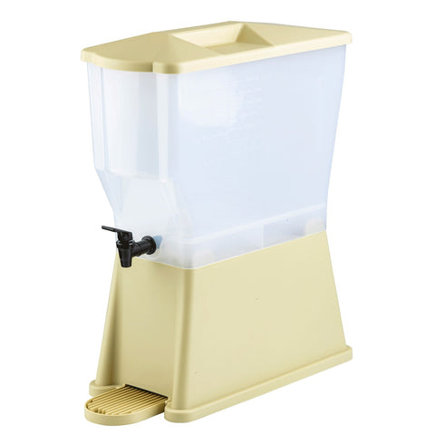 Tablecraft Products 356DP Slimline 3 Gallon Polypropylene Beverage Dispenser, Almond