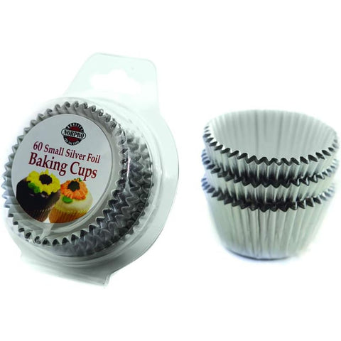 Norpro 3593 Mini Silver Foil Baking Cups/Liners, 60-Pack