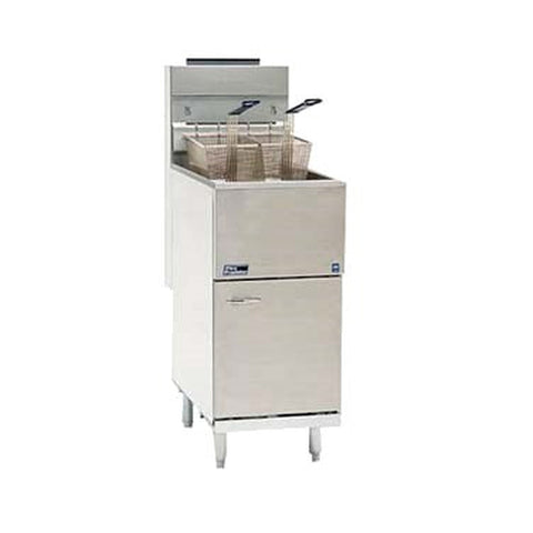 Pitco 35C+S LP Liquid Propane 35-40 lb. Stainless Steel Gas Floor Fryer, 90,000 BTU