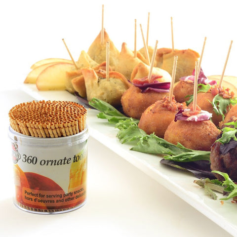 Norpro 360 Ornate Wood Toothpicks, 360-Count, 2.5"