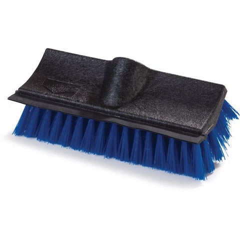 CFS Brands 3619014 Flo-Pac Dual Surface Polypropylene Floor Scrub Brush with Rubber Squeegee, 10 Inch, Blue