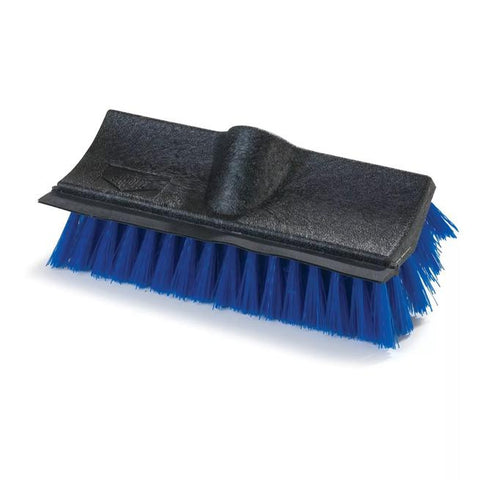 CFS Brands 3619014 Flo-Pac Dual Surface Polypropylene Floor Scrub Brush with Rubber Squeegee, 10 Inch, Blue