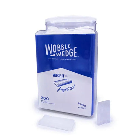 AllPoints 36357 Wobble Wedge Tapered Installation Shims - Hard Nylon, Interlocking, Stackable, Jar of 300
