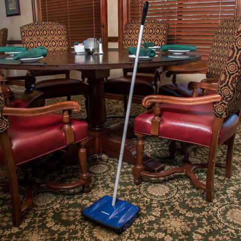 CFS Brands 3639914 Duo-Sweeper Multi-Surface Floor Sweeper, 9-1/2 in, Blue