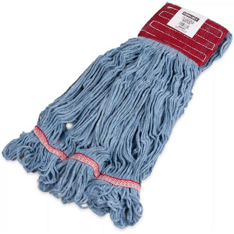Carlisle Flo-Pac 369454B14 Large Looped-End Wet Mop Head, Blue