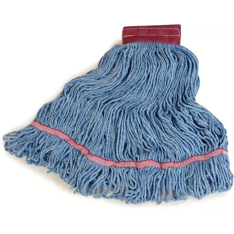 Carlisle Flo-Pac 369454B14 Large Looped-End Wet Mop Head, Blue
