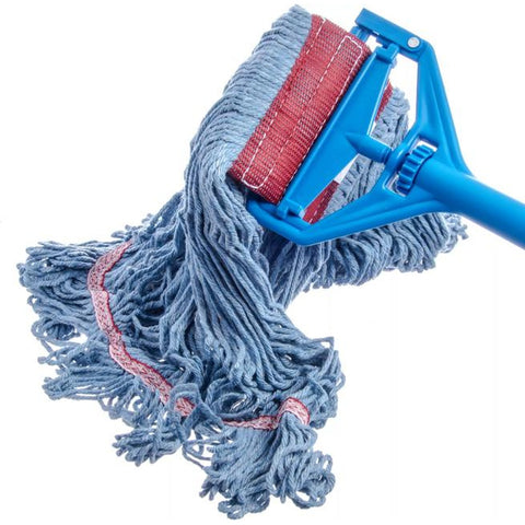 Carlisle Flo-Pac 369454B14 Large Looped-End Wet Mop Head, Blue