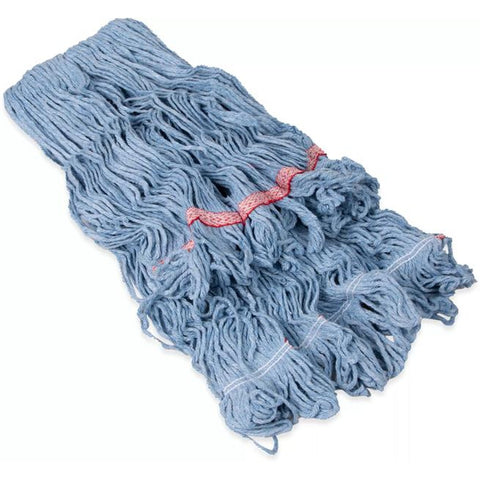 Carlisle Flo-Pac 369454B14 Large Looped-End Wet Mop Head, Blue