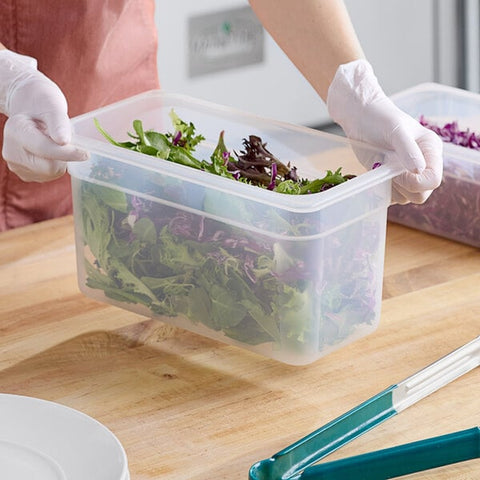 Cambro 36PP190 1/3 Size Translucent Polypropylene Food Pan, 6" Deep