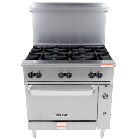Vulcan 36S-6BN Endurance 36 in 6-Burner Natural Gas Range with Standard Oven Base