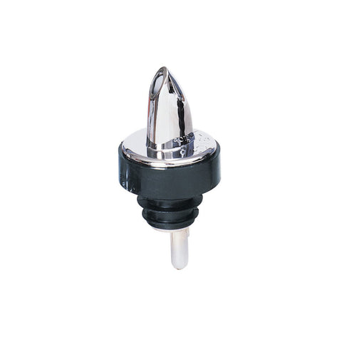 Spill-Stop 371-00 Chrome Plastic Liquor Pourer with Black Collar