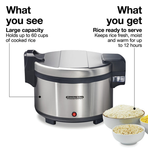 Hamilton Beach 37580 Commercial 60-Cup Rice Warmer, 120V