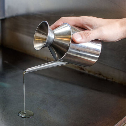 Town 37600 Stainless Steel Asian Chef Oil Dispenser with Round Spout, 13 oz.