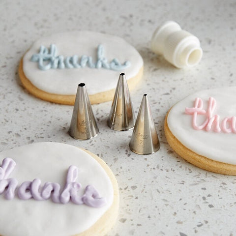 Ateco 380 4-Piece Stainless Steel Writing Piping Tip Decorating Set
