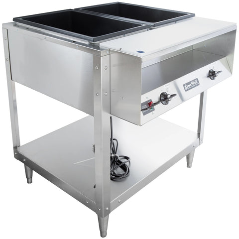 Vollrath 38116 ServeWell 2-Well Electric Hot Food Table, 208-240V (1200-1600W)