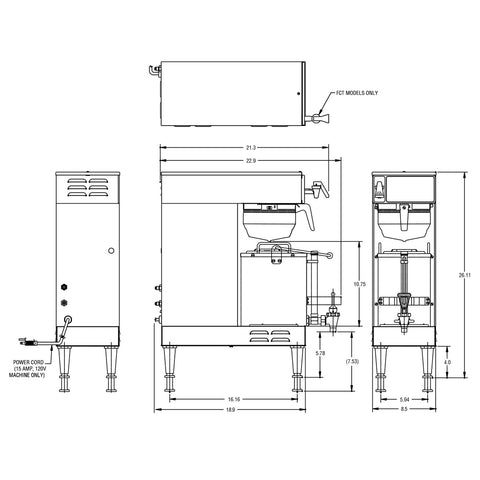 BUNN 38700.0043 Single AXIOM GPR 15 Coffee Brewer with 1.5 Gallon Portable Server