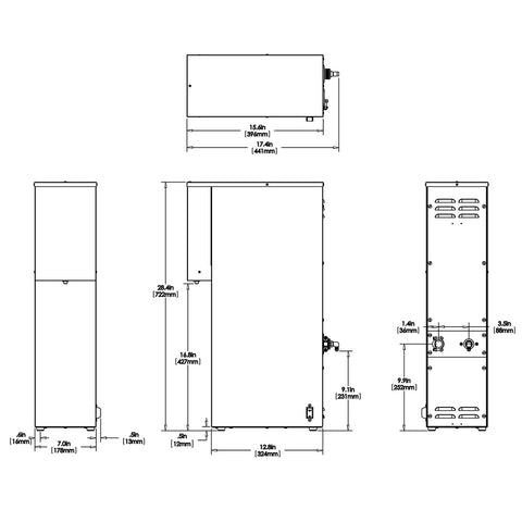 BUNN 39100.0000 H5E-DV PC Dual-Volt Portion Control Hot Water Dispenser, 5 Gallon, 200°F