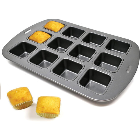 Norpro 3998 Nonstick 12-Cavity Square Brownie Muffin Cupcake Pan
