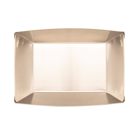 GET Enterprises 4-80868 Rectangular Boat Tray, 6" x 4.5" x 1.25\" Stainless Steel