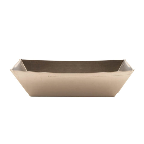 GET Enterprises 4-80868 Rectangular Boat Tray, 6" x 4.5" x 1.25\" Stainless Steel