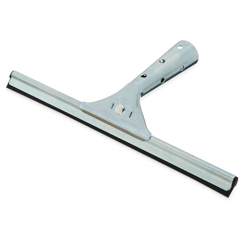Carlisle Flo-Pac 4007000 - 12 in. Professional Single-Blade Window Squeegee with Zinc Plated Steel Handle