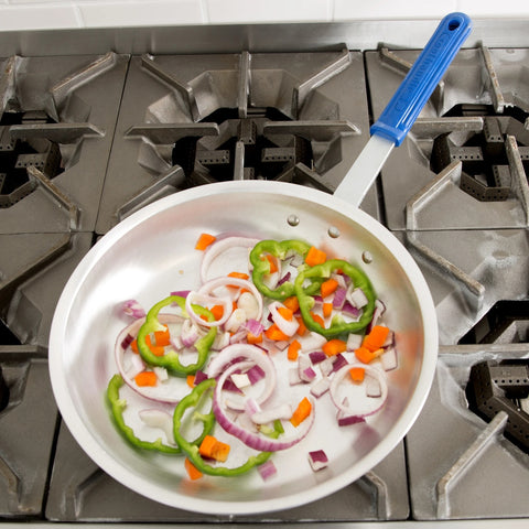 Vollrath 4012 Wear-Ever 12-Inch Aluminum Fry Pan with Natural Finish and Cool Handle Rubber Grip Sleeve