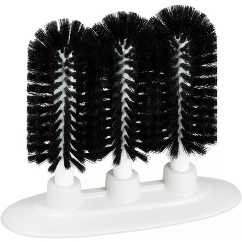 Sparta Triple Glass Washer 4046103 - 8" Triple Head Bar Glass Cleaning Brush, Black