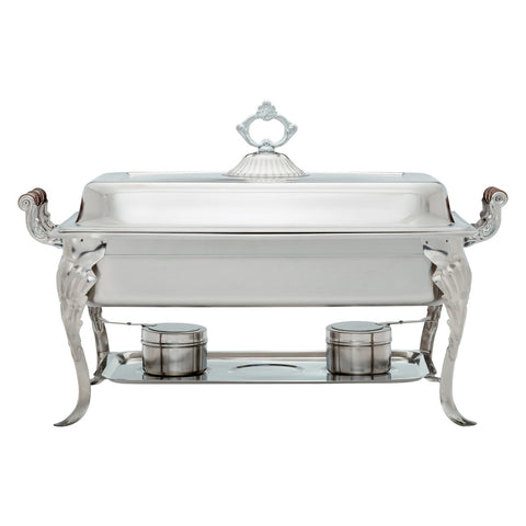 Winco 408-1 Crown Collection 8 Qt. Full-Size Rectangular Chafer