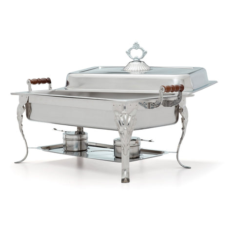 Winco 408-1 Crown Collection 8 Qt. Full-Size Rectangular Chafer