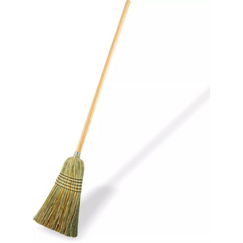 CFS Brands 4135067 56 in Blended Corn Bristle 5-Stitch Warehouse Janitorial Broom
