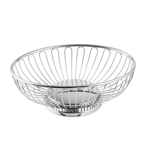 Tablecraft Products 4171 Small Oval Chrome-Plated Chalet Basket 7-1/2" x 5-5/8" x 2-5/8"