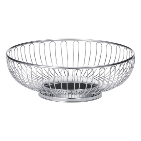 Tablecraft Products 4175 Chalet Large Round Chrome Wire Basket