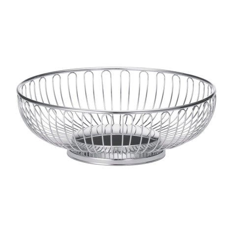 Tablecraft Products 4175 Chalet Collection Chrome Plated Round Basket