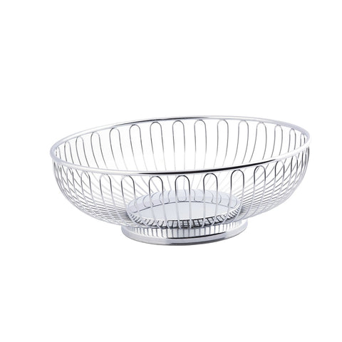 Tablecraft Products 4175 Round Chrome-Plated Metal Basket, 9-3/4 x 3-1/4 in