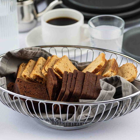 Tablecraft Products 4176 Chalet Collection Oval Chrome-Plated Wire Serving Basket
